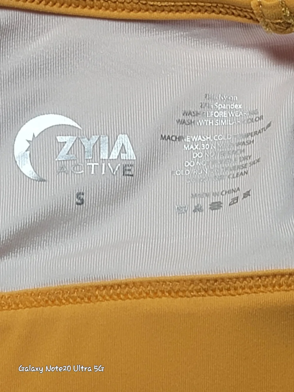 Zyia Active NWT Citrus Adelaide Sports Bra Color Block Yellow White Size S